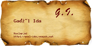 Gaál Ida névjegykártya